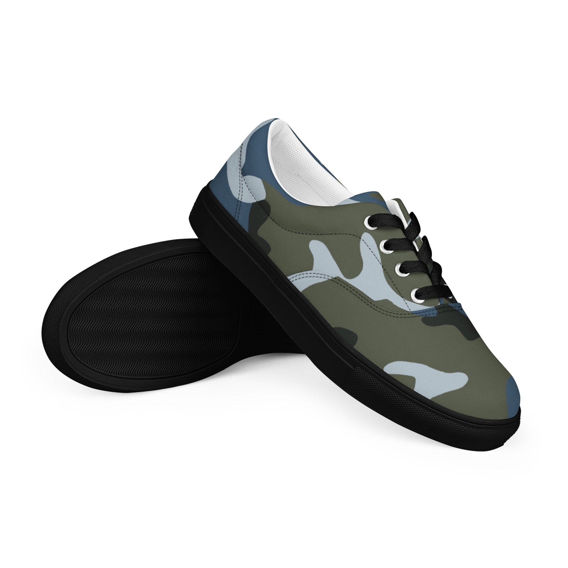 Chinese Type 87 Ocean CAMO Mens Lace-Up Canvas Shoes - 5 - Lace-up