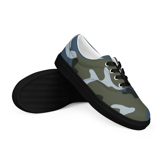 Chinese Type 87 Ocean CAMO Mens Lace-Up Canvas Shoes - 5 - Lace-up