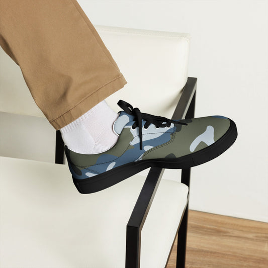 Chinese Type 87 Ocean CAMO Mens Lace-Up Canvas Shoes - Lace-up