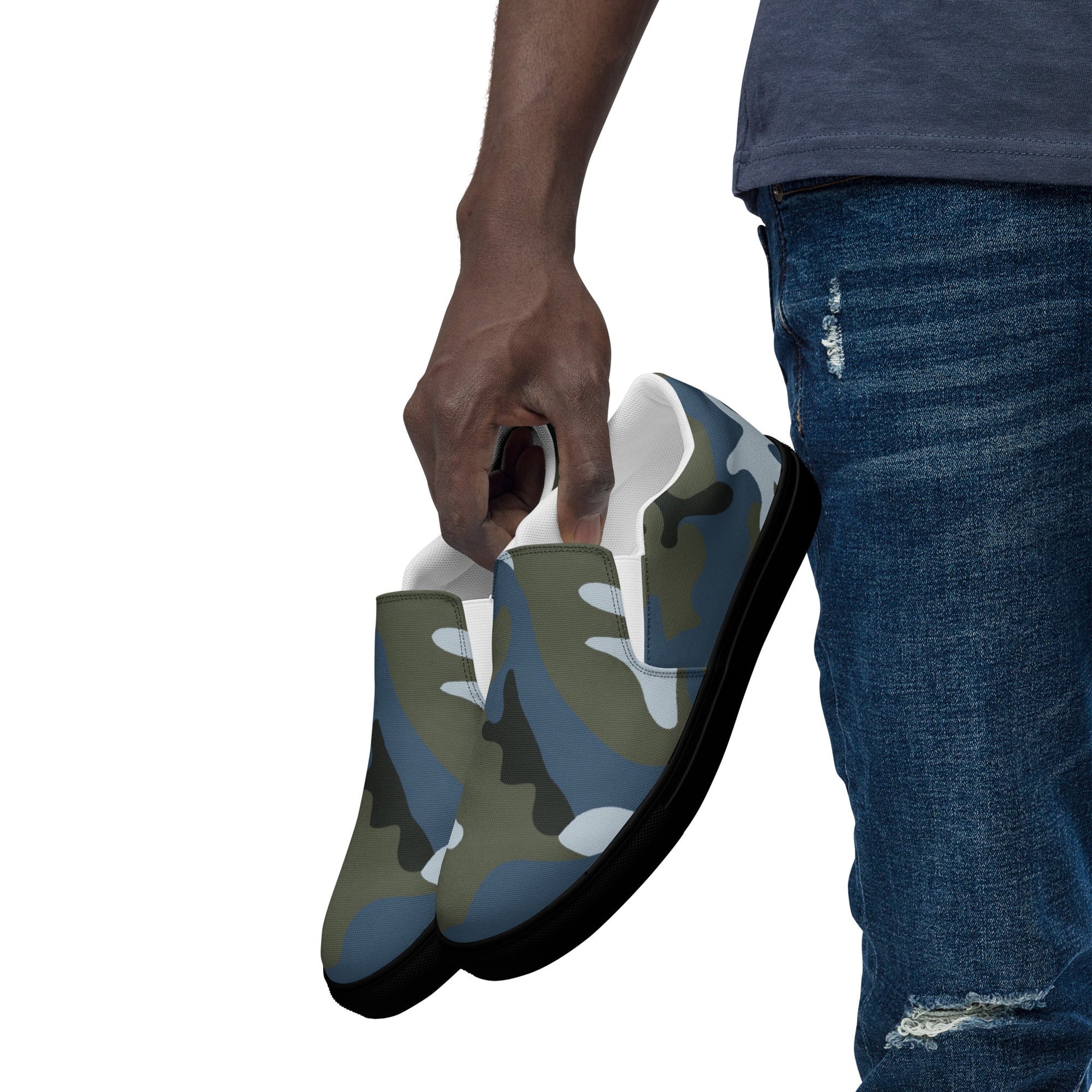 Chinese Type 87 Ocean CAMO Mens Slip-On Canvas Shoes