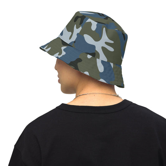 Chinese Type 87 Ocean CAMO Reversible Bucket Hat - XS
