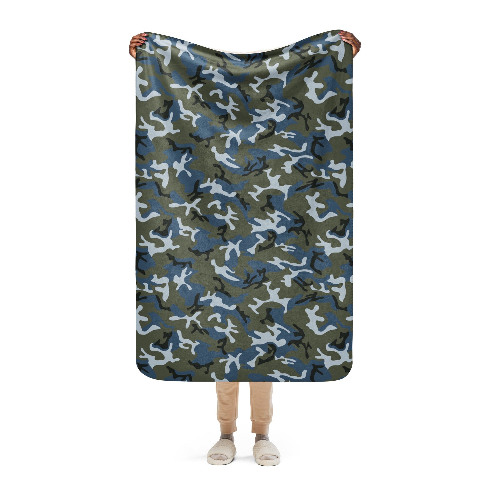 Chinese Type 87 Ocean CAMO Sherpa Blanket - 37″×57″