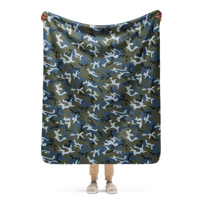 Chinese Type 87 Ocean CAMO Sherpa Blanket - 50″×60″