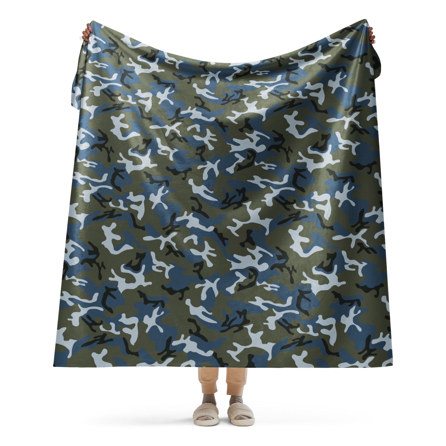 Chinese Type 87 Ocean CAMO Sherpa Blanket - 60″×80″