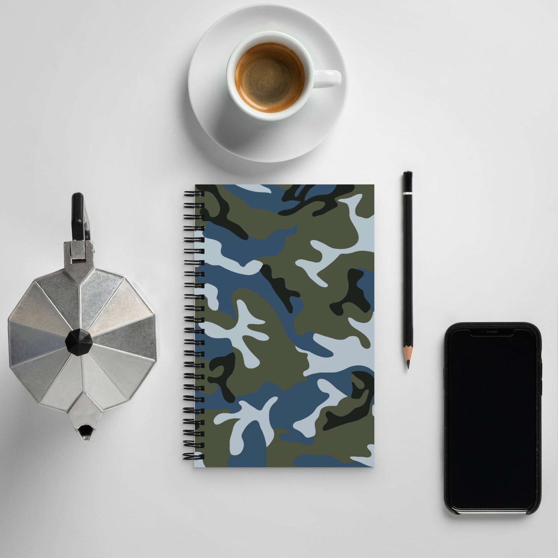 Chinese Type 87 Ocean CAMO Spiral Notebook