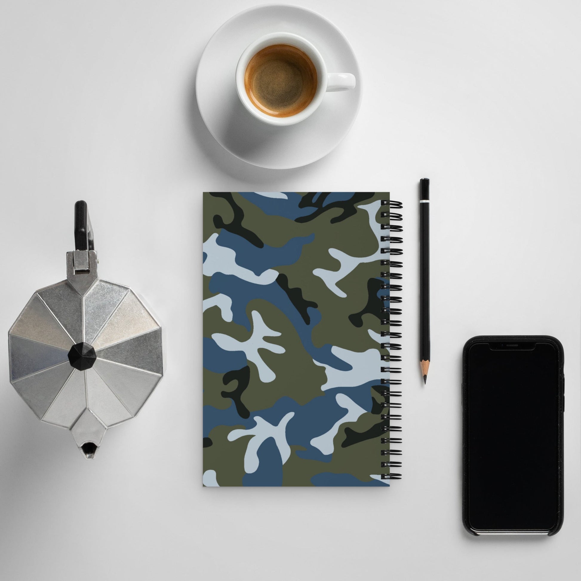 Chinese Type 87 Ocean CAMO Spiral Notebook