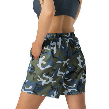 Chinese Type 87 Ocean CAMO Unisex Athletic Long Shorts