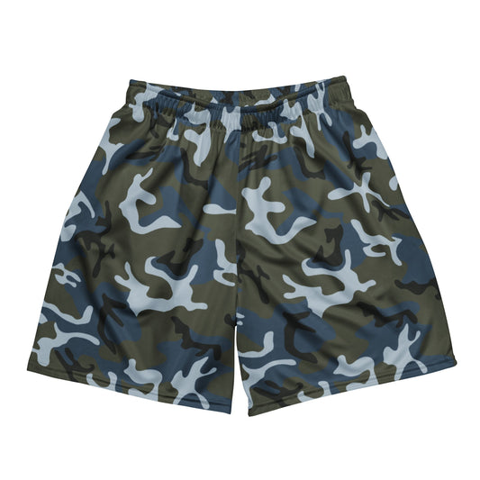 Chinese Type 87 Ocean CAMO Unisex Mesh Shorts - 2XS