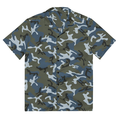 Chinese Type 87 Ocean CAMO Unisex Short-Sleeve Button Shirt