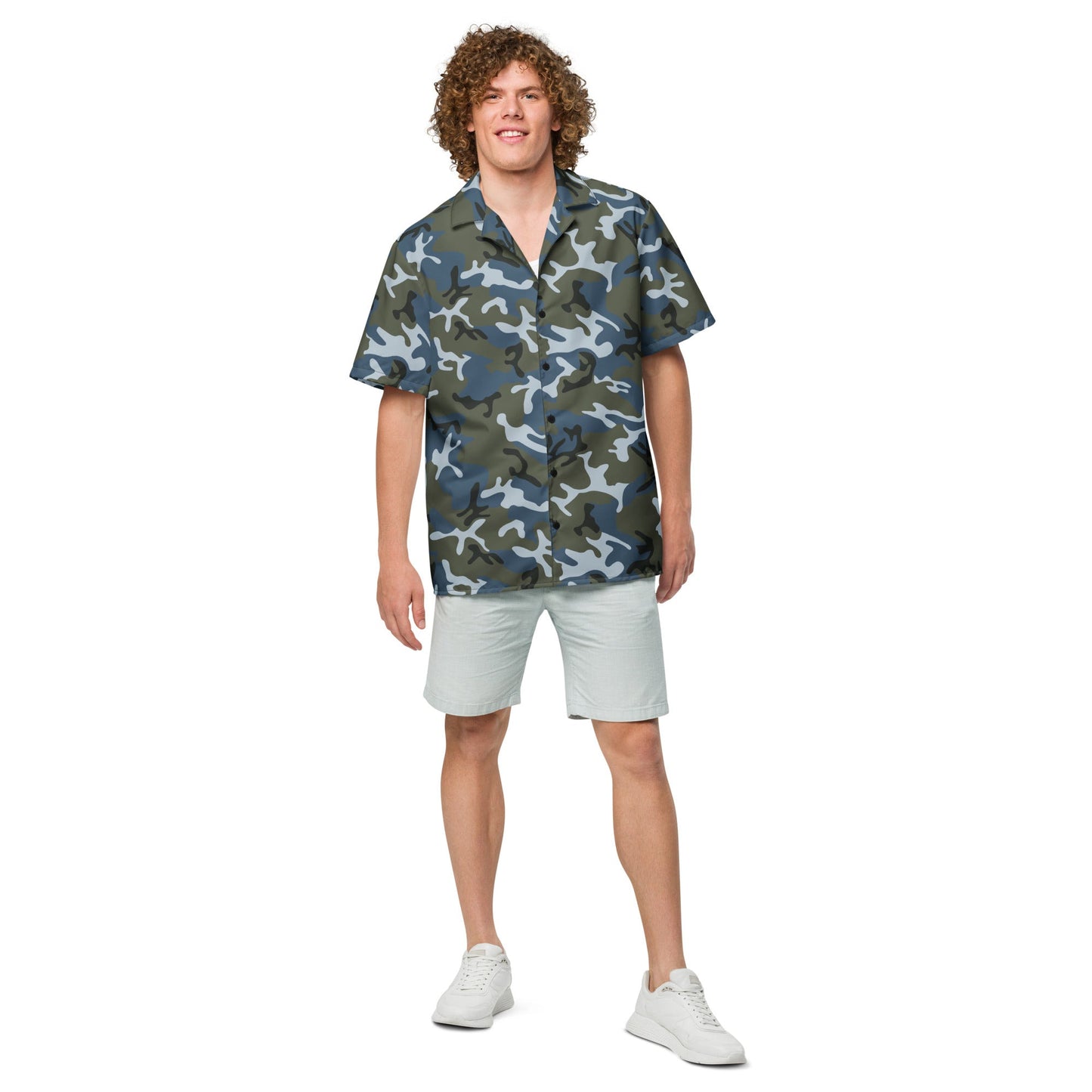 Chinese Type 87 Ocean CAMO Unisex Short-Sleeve Button Shirt
