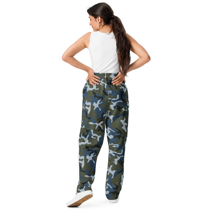 Chinese Type 87 Ocean CAMO Unisex Wide-Leg Joggers