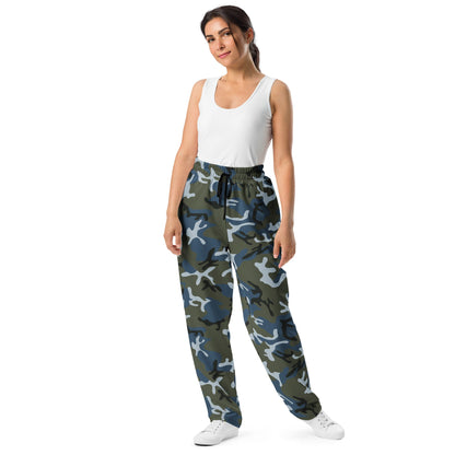 Chinese Type 87 Ocean CAMO Unisex Wide-Leg Joggers