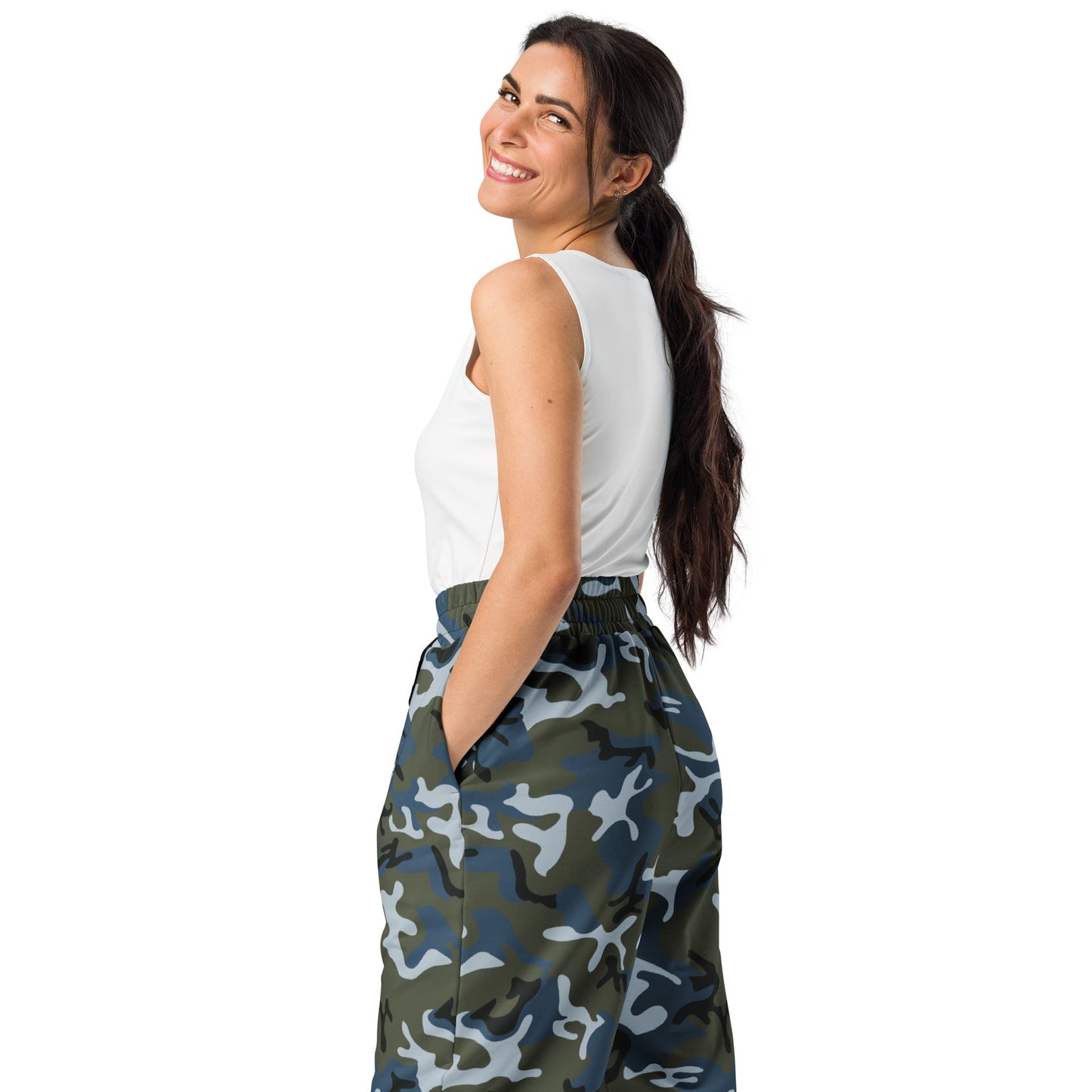 Chinese Type 87 Ocean CAMO Unisex Wide-Leg Joggers