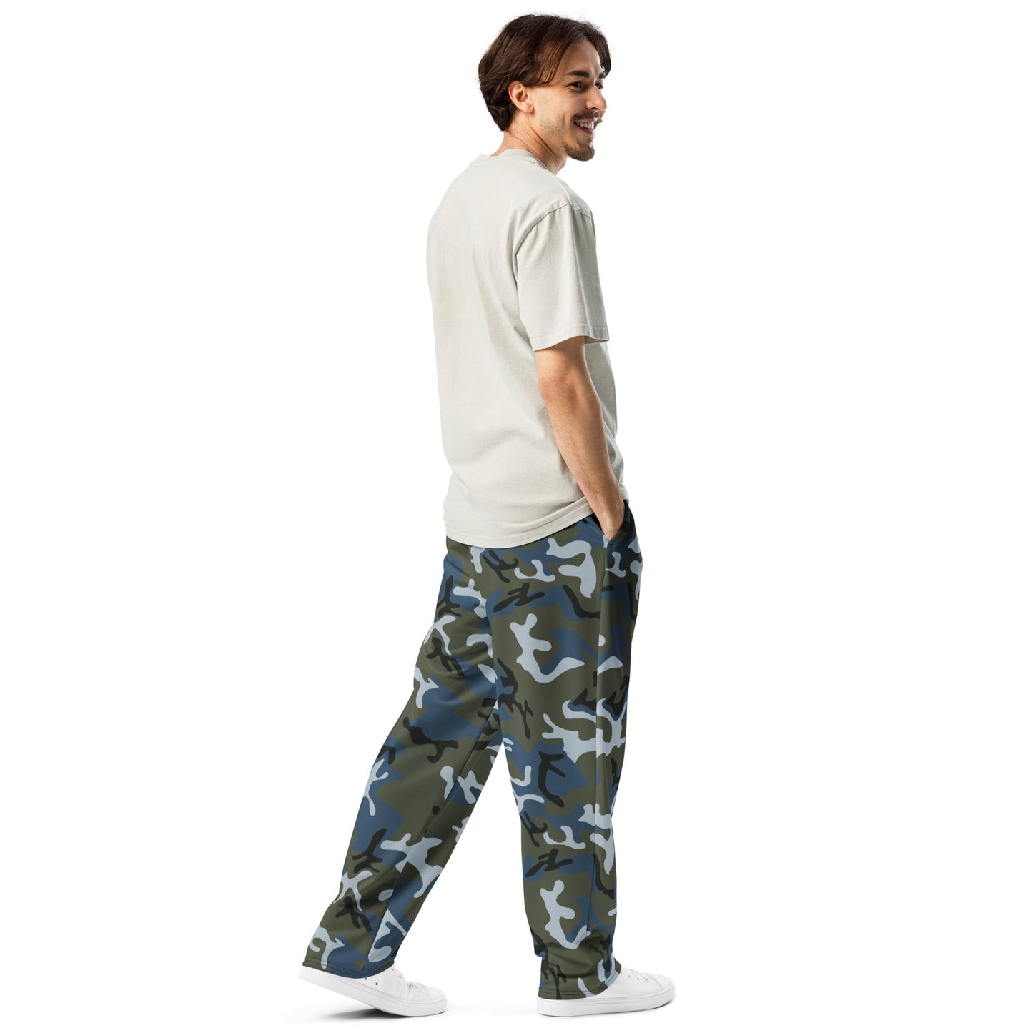 Chinese Type 87 Ocean CAMO Unisex Wide-Leg Joggers