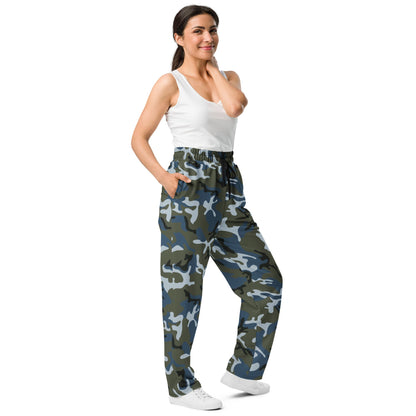 Chinese Type 87 Ocean CAMO Unisex Wide-Leg Joggers