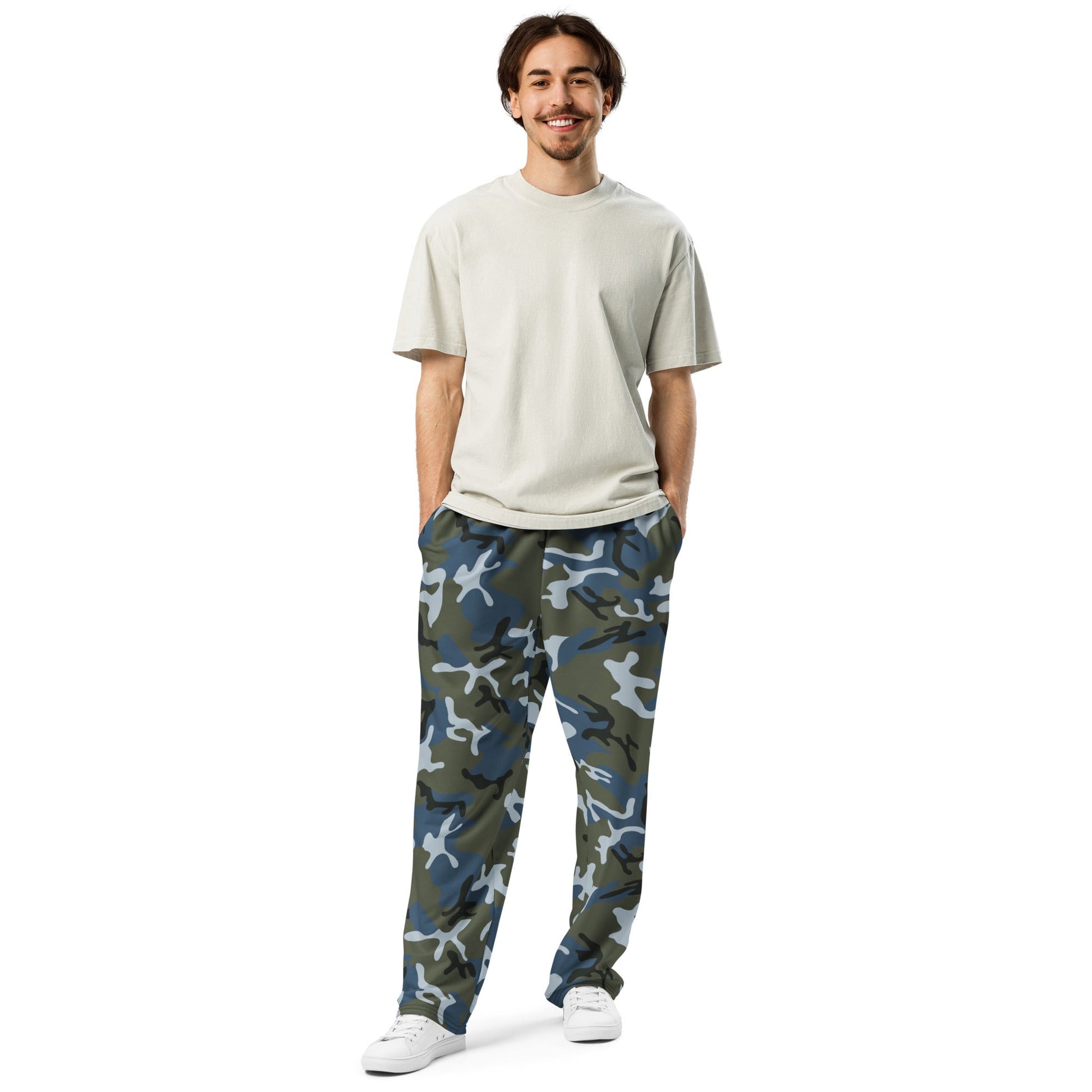 Chinese Type 87 Ocean CAMO Unisex Wide-Leg Joggers