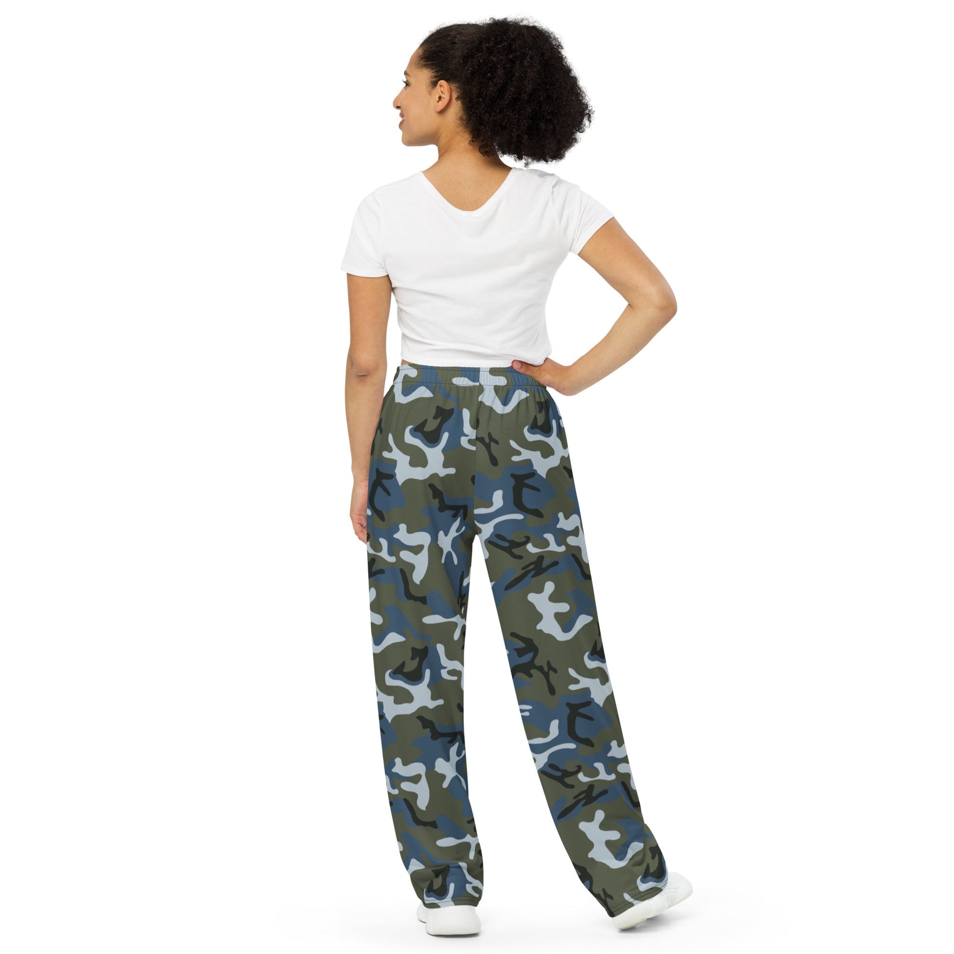 Chinese Type 87 Ocean CAMO Unisex Wide-Leg Leisure Pants