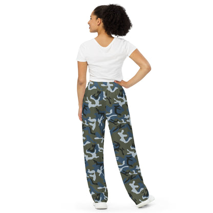 Chinese Type 87 Ocean CAMO Unisex Wide-Leg Leisure Pants