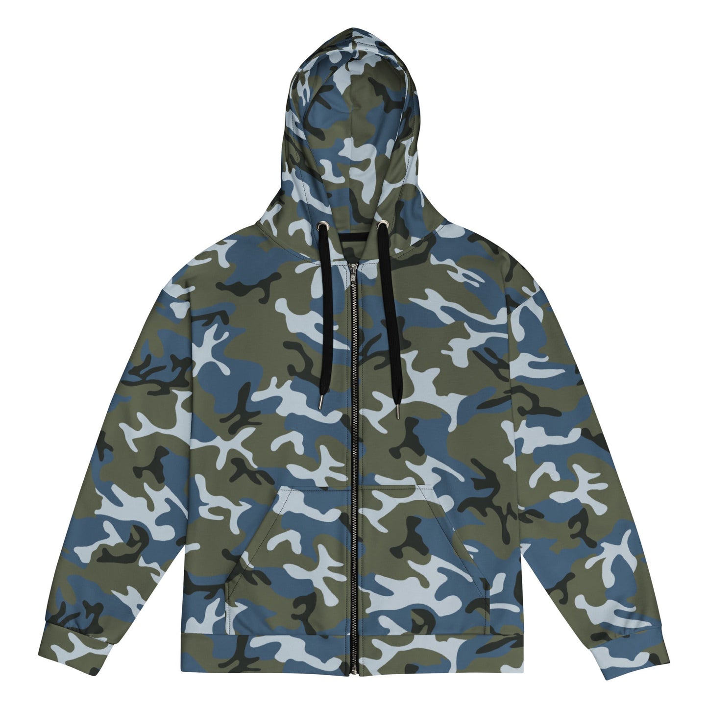 Chinese Type 87 Ocean CAMO Unisex Zip Hoodie - 2XS