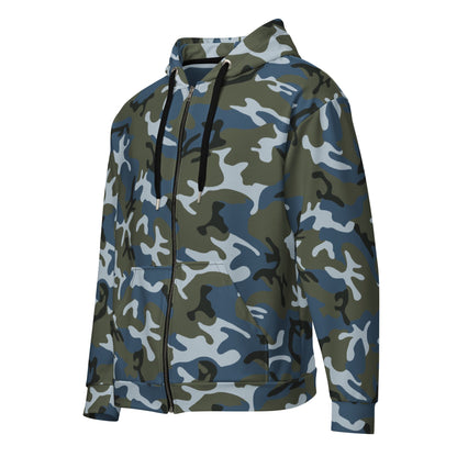 Chinese Type 87 Ocean CAMO Unisex Zip Hoodie