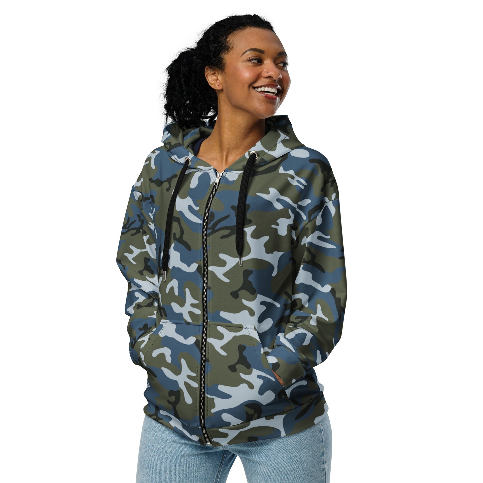 Chinese Type 87 Ocean CAMO Unisex Zip Hoodie