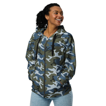 Chinese Type 87 Ocean CAMO Unisex Zip Hoodie