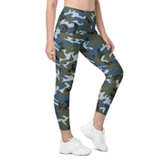 Type 87 Ocean CAMO Womens Leggings with Pockets - 2XS - Women