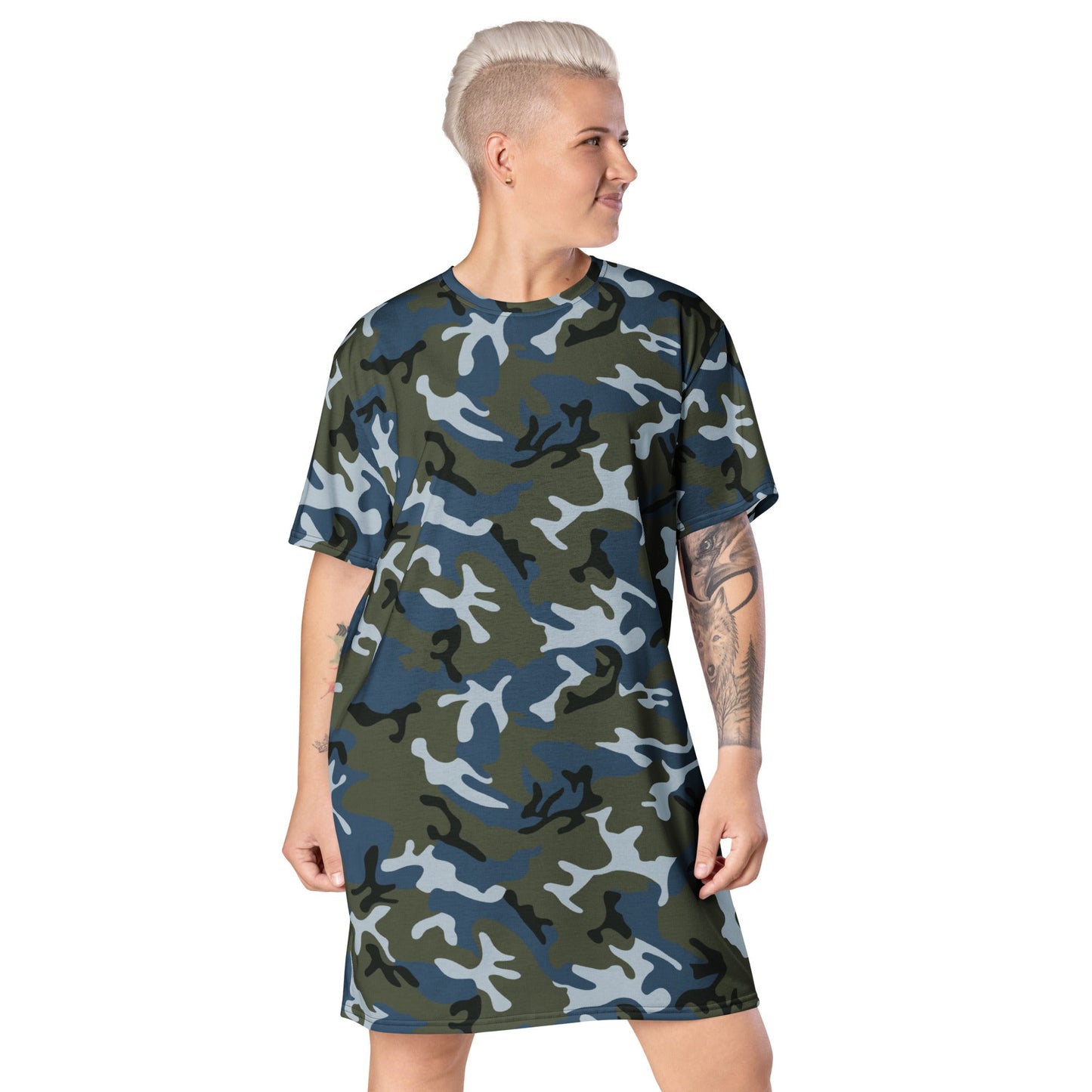 Chinese Type 87 Ocean CAMO Womens T-Shirt Dress