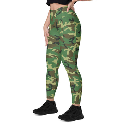 Chinese Type 87 Woodland CAMO Leggings with pockets - Womens With Pockets