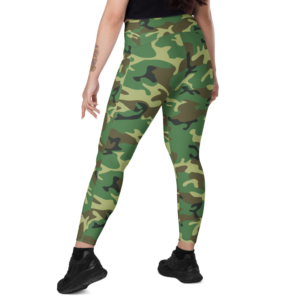 Chinese Type 87 Woodland CAMO Leggings with pockets - Womens With Pockets