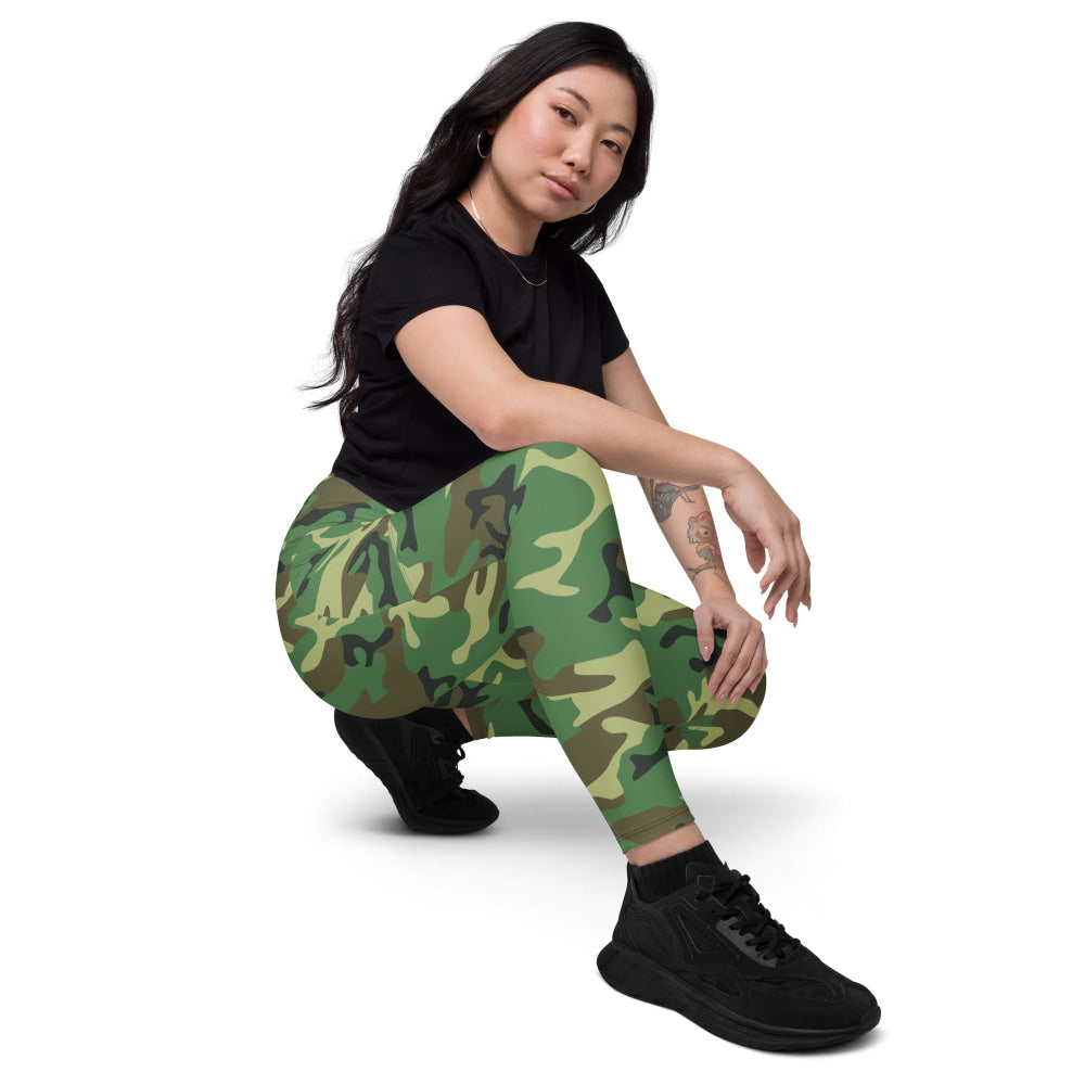 Chinese Type 87 Woodland CAMO Leggings with pockets - Womens With Pockets