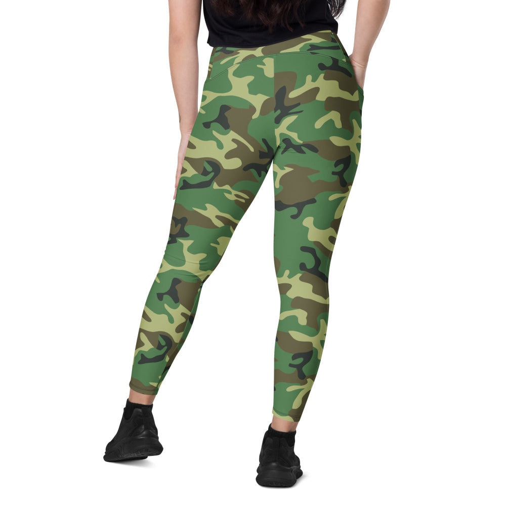 Chinese Type 87 Woodland CAMO Leggings with pockets - Womens With Pockets