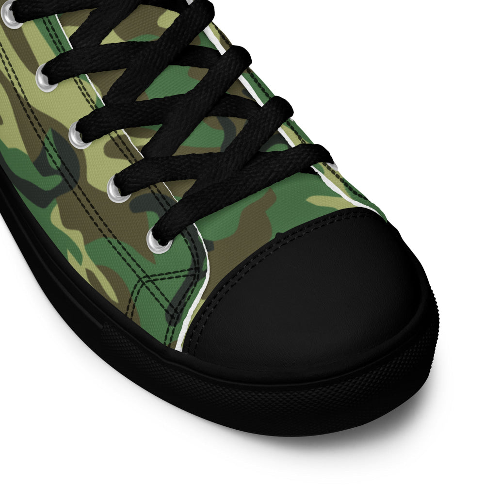 Chinese Type 87 Woodland CAMO Men’s high top canvas shoes - Mens High Top Canvas Shoes