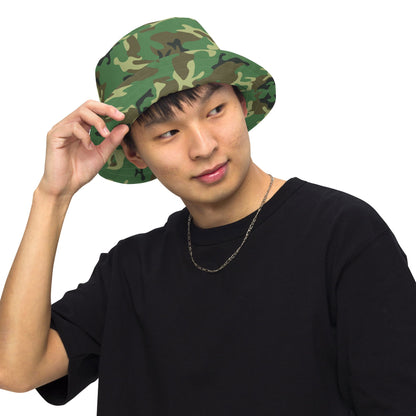 Chinese Type 87 Woodland CAMO Reversible bucket hat - Bucket Hat