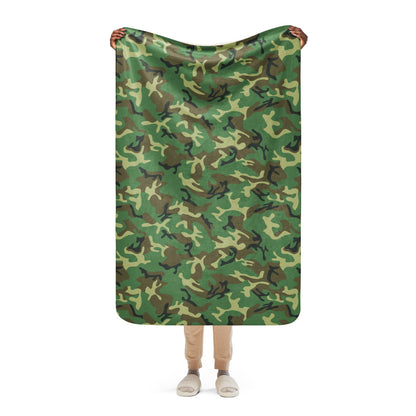 Chinese Type 87 Woodland CAMO Sherpa blanket - 37″×57″ - Blanket