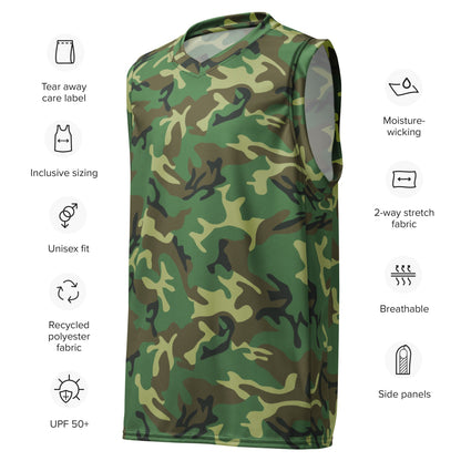 Chinese Type 87 Woodland CAMO unisex basketball jersey - Unisex Basketball Jersey