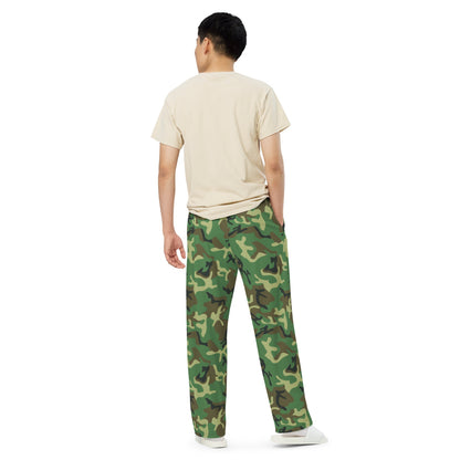 Chinese Type 87 Woodland CAMO unisex wide-leg pants - Unisex Wide-Leg Pants