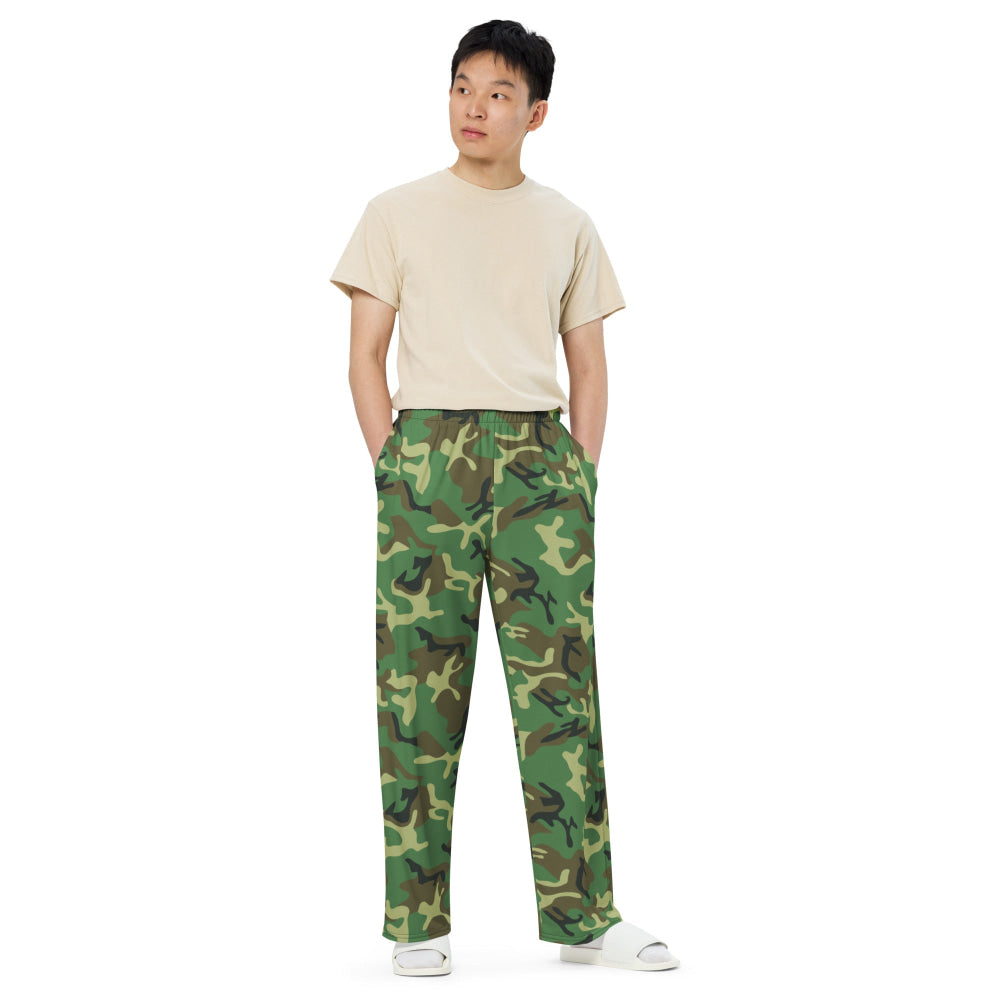 Chinese Type 87 Woodland CAMO unisex wide-leg pants - Unisex Wide-Leg Pants