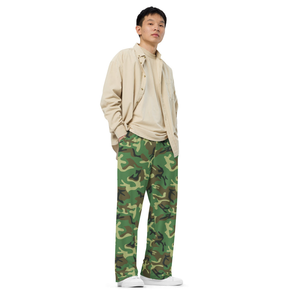 Chinese Type 87 Woodland CAMO unisex wide-leg pants - Unisex Wide-Leg Pants