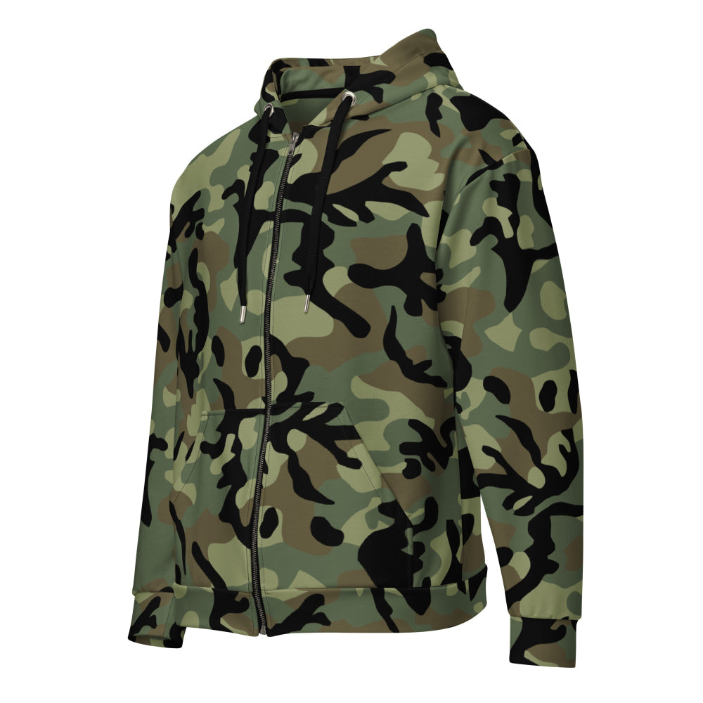 Chinese Type 87 Woodland CAMO Unisex zip hoodie - 2XS - Zip Hoodie