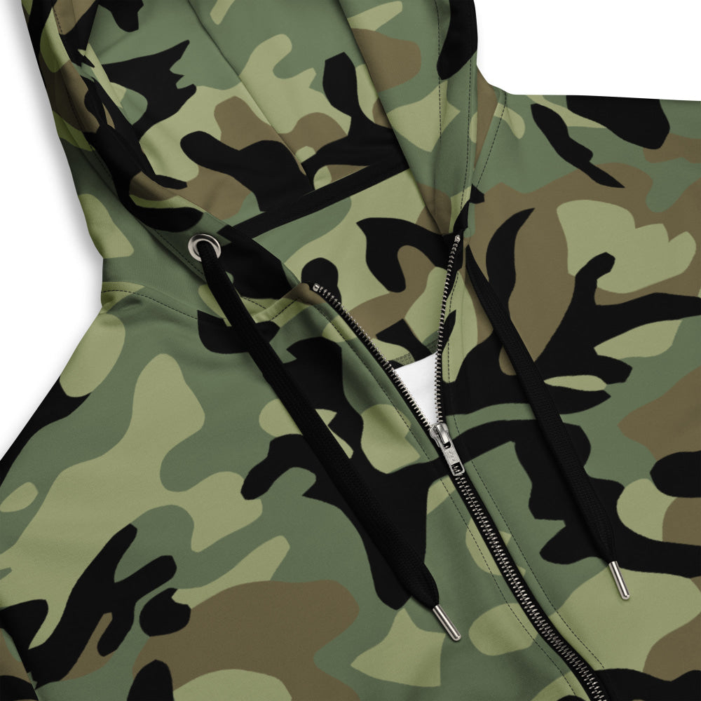 Chinese Type 87 Woodland CAMO Unisex zip hoodie - Zip Hoodie