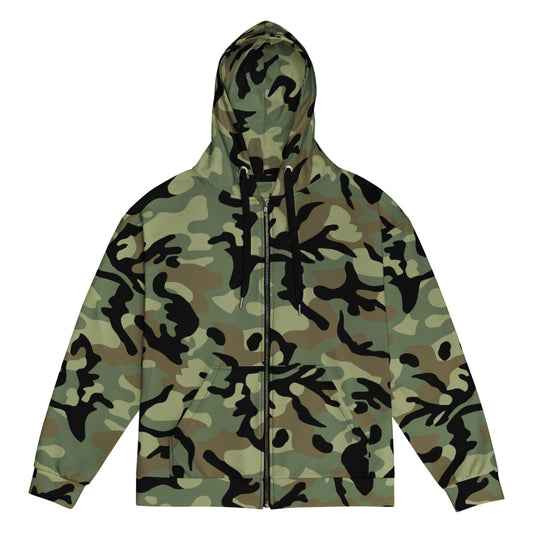 Chinese Type 87 Woodland CAMO Unisex zip hoodie - Zip Hoodie