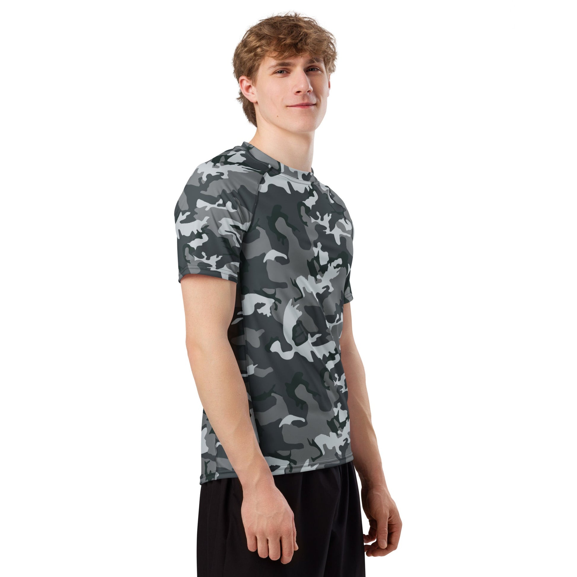 Chinese Type 99 Airborne Urban CAMO Mens Short-Sleeve Rash Guard - Short-sleeve Guards