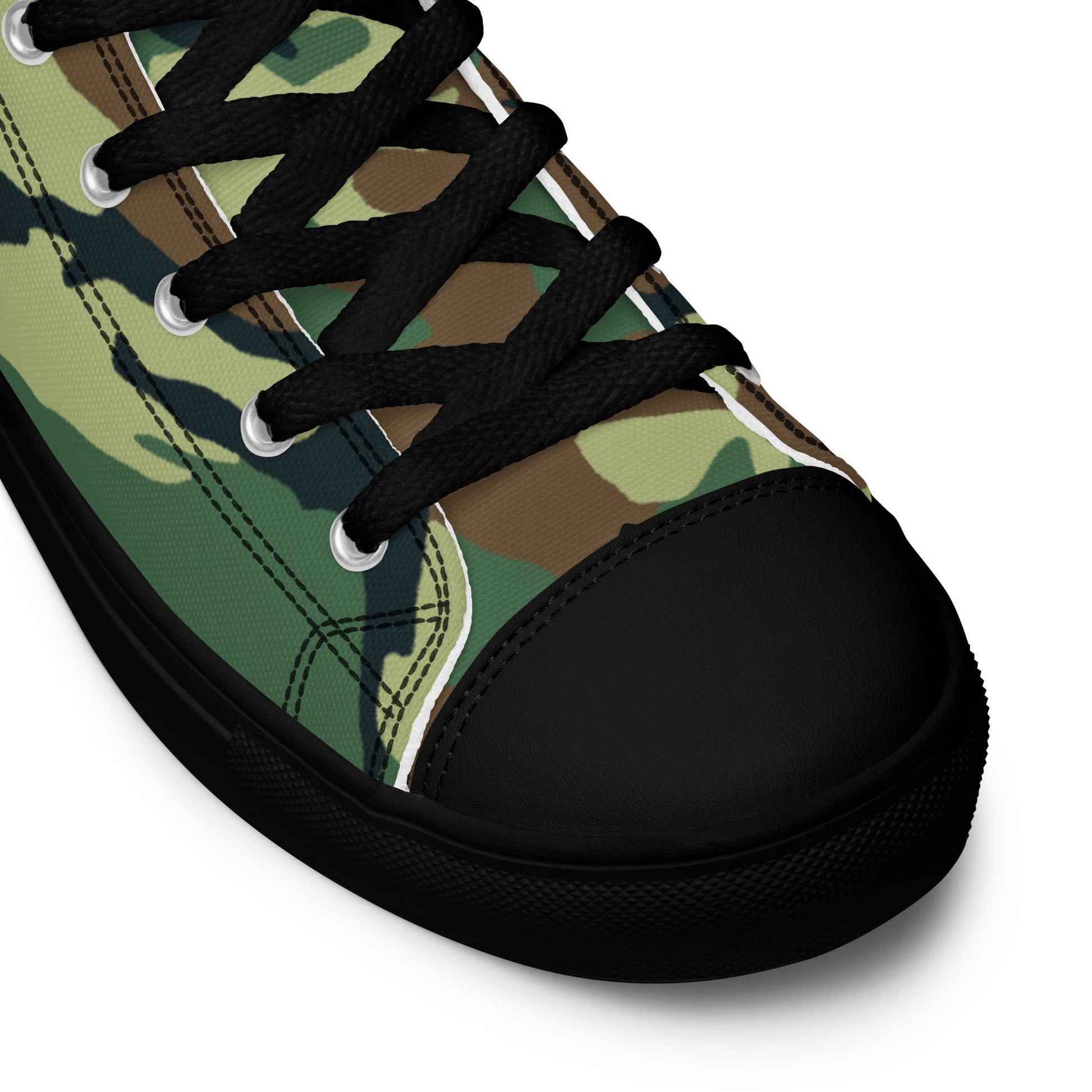 Chinese Type 99 Woodland CAMO Mens high top canvas shoes - High Top Canvas Shoes