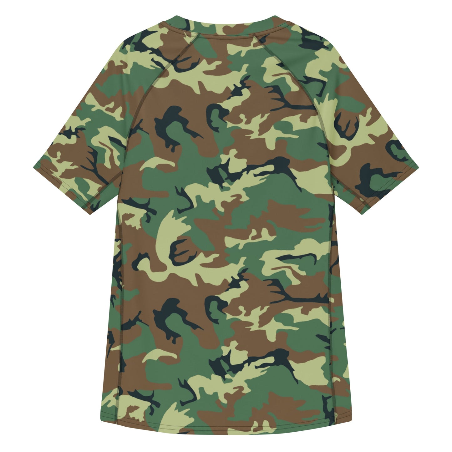 Chinese Type 99 Woodland CAMO Mens Short-Sleeve Rash Guard - Short-sleeve Guards