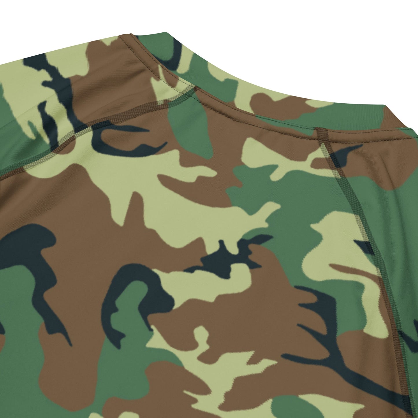 Chinese Type 99 Woodland CAMO Mens Short-Sleeve Rash Guard - Short-sleeve Guards