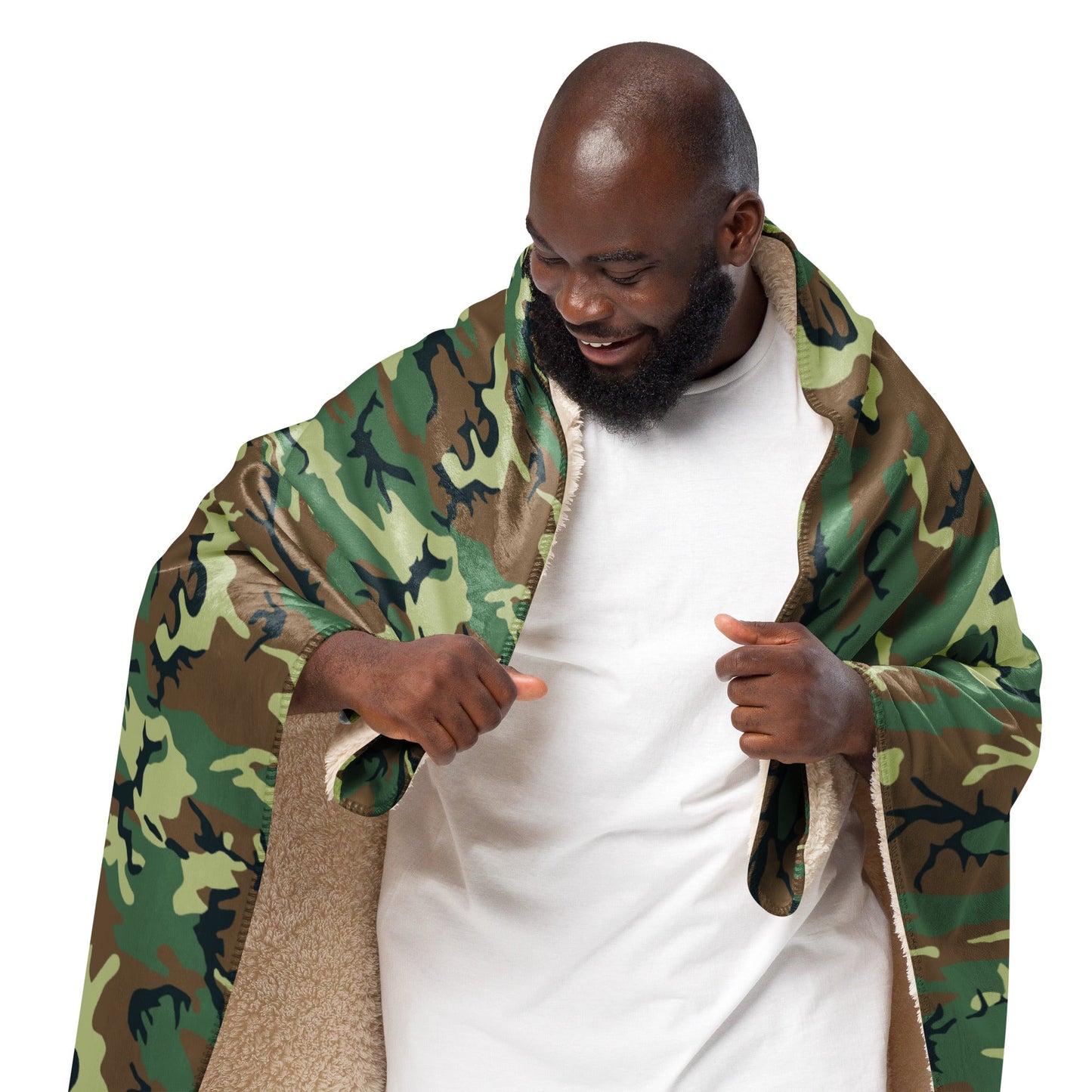 Chinese Type 99 Woodland CAMO Sherpa blanket - Blankets