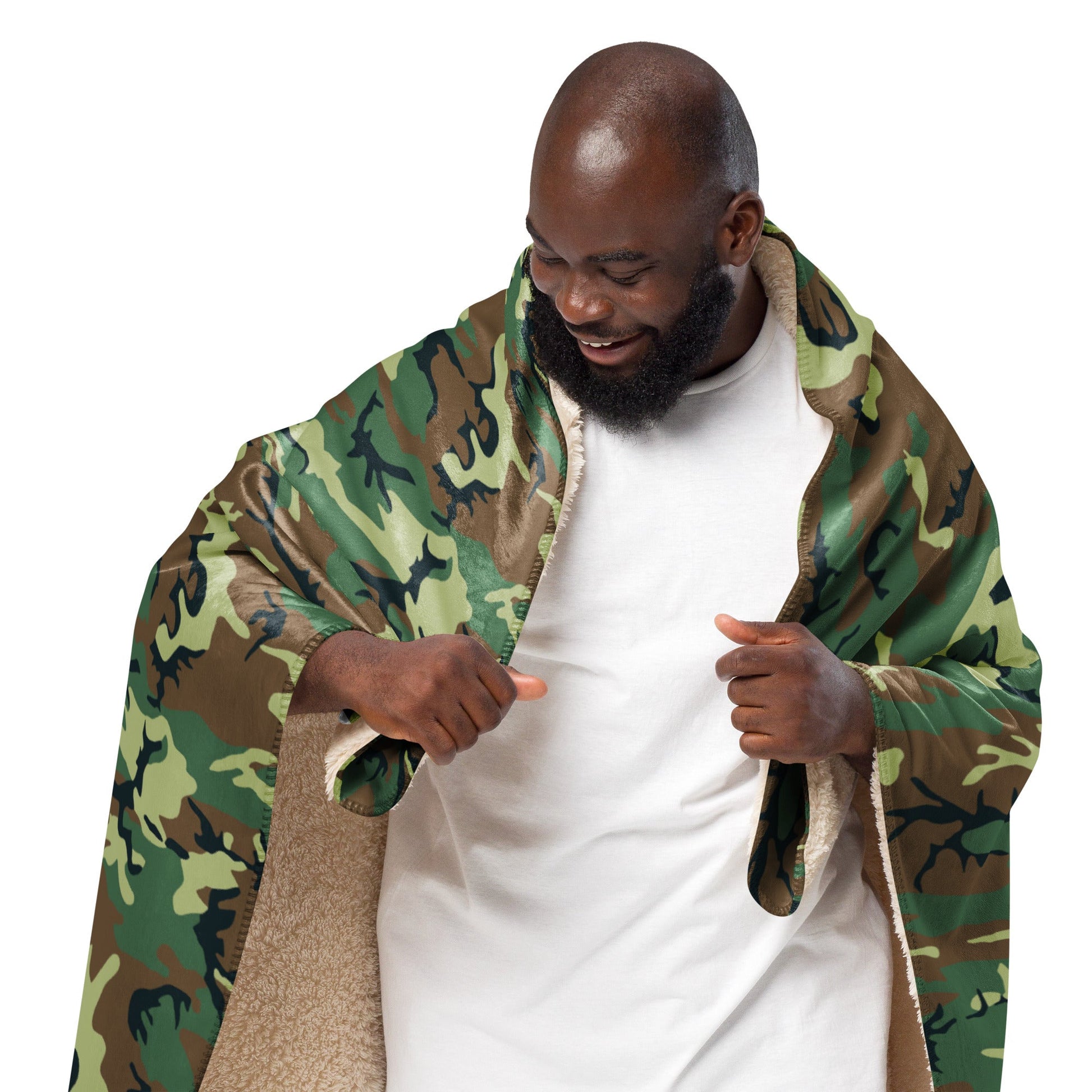Chinese Type 99 Woodland CAMO Sherpa blanket - Blankets