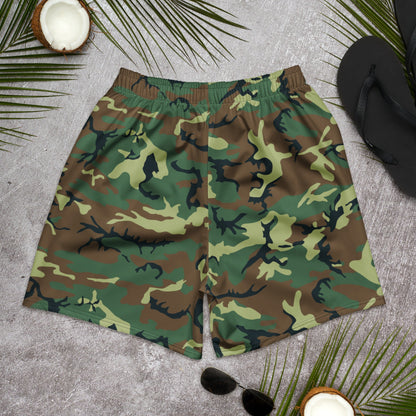 Chinese Type 99 Woodland CAMO Unisex Athletic Long Shorts