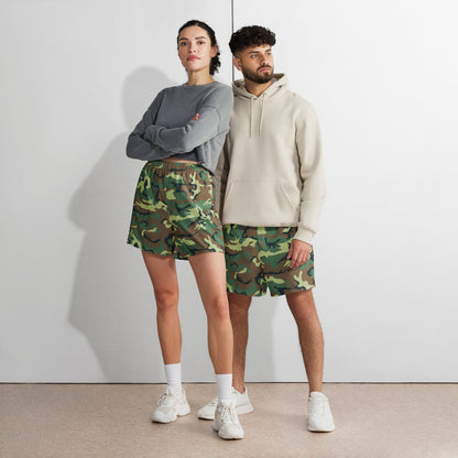 Chinese Type 99 Woodland CAMO Unisex Athletic Long Shorts